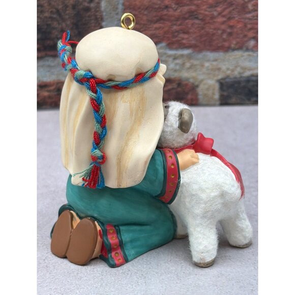 Hallmark 2004 Keepsake Ornament Godchild Holiday Memory Shepard with Sheep - Picture 5 of 5